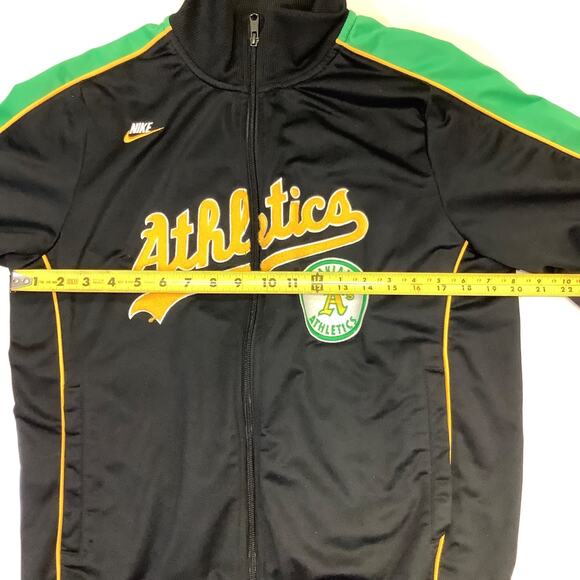 Vtg Oakland Athletics Nike Cooperstown Collection MLB Full Zip Track Jacket Sz L - Picture 6 of 7